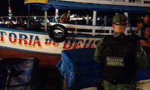 Uma tonelada de pescado ilegal é apreendida em barco no Educandos