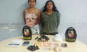 Mulheres são detidas com arma e droga no Bairro da Paz