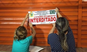 Dez estabelecimentos são interditados durante fiscalização em Manaus