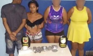 Quarteto é flagrado com 1 kg de droga no Coroado 1