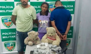 Bando é preso com droga dentro de ursinho de pelúcia após assalto