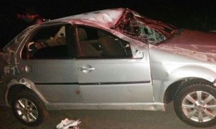 PM morre após ser lançado em capotamento na AM-070