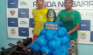 Piratas do rio são presos com armamento pesado e 14 kg de droga no AM