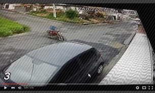 Na ladeira e sem freio, motoqueiro é arremessado em calçada no Japiim