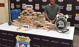 Membro de facção criminosa é preso com 70 quilos de cocaína na Compensa 