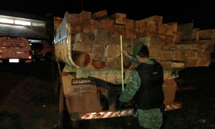 Caminhão com madeira ilegal é apreendido na BR-352