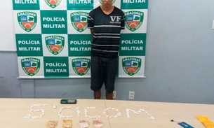 Rapaz é flagrado comercializando drogas na av. Brasil