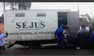 Detentos são transportados “soltos” em caminhão baú em Manaus