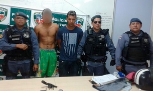 Em perseguição, dupla cai de motocicleta após assaltos na Redenção