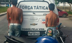 Curumins são detidos com moto roubada no Colônia Terra Nova