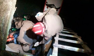 Homem tem fratura ao cair dentro de bueiro em Manaus