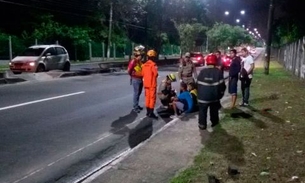 Homem fica presos às ferragens após colisão na Av. Rodrigo Otávio