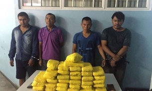 Três peruanos e um amazonense são presos com 40 kg de cocaína pura no Centro