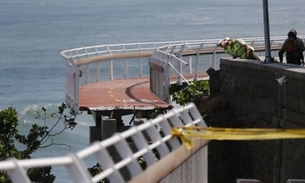 Vídeo mostra momento em que ciclovia desaba no Rio de Janeiro