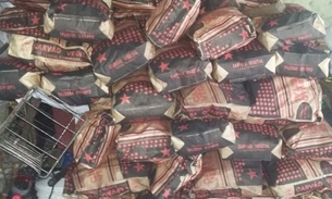 Dentro de depósito, mais de 1 tonelada de carvão é apreendida em Manaus