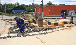 Alças de retorno na Rotatória da Suframa estão sendo finalizadas