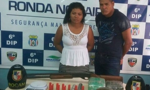 Casal é preso com 2,5 de droga e arma pesada na zona Norte