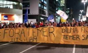 Na Avenida Paulista, manifestantes pedem a saída de Temer da Presidência