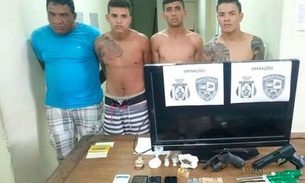 Em Itacoatiara, quadrilha é presa com drogas e armas