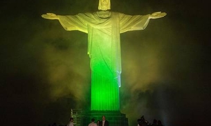 Cristo Redentor será iluminado de verde e amarelo a partir desta quinta