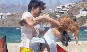 Vídeo mostra briga de Lindsay Lohan e namorado em praia