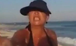 Vídeo de mulher xingando e fazendo ofensas racistas em praia gera revolta na web
