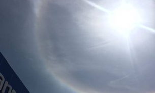Círculo gigante ao redor do sol intriga manauaras 