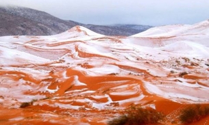 Deserto do Saara neva pela segunda vez e imagens impressionam