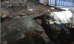 Durante a virada do ano, laje desaba e deixa feridos em Manaus