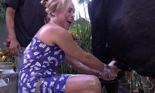 Cissa Guimarães leva jato de leite nas partes íntimas e dispara: “refrescada”