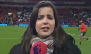 Repórter brasileira leva bolada na cabeça durante transmissão ao vivo 