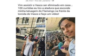 Após se infiltrar na torcida do Vasco e fazer provocações, flamenguista é agredido e estádio