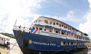 Primeiro dia do barco Todos pela Vida atende mais de 1500 pessoas no interior do AM