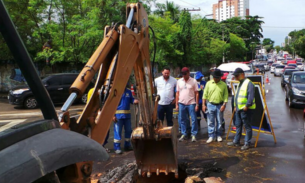 Avenida Humberto Calderaro deve ser liberada nas próximas horas após obra emergencial