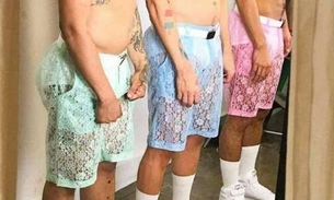 Short de renda é a nova proposta de estilo para os homens e internautas não perdoam