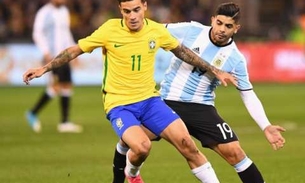 Coutinho perde gol importante no clássico Brasil x Argentina, acompanhe pela web