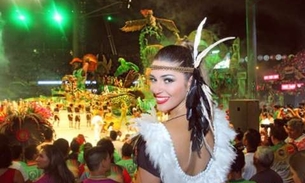 Vivian Amorim ‘pira’ durante Festival de Parintins ao lado de ex-BBBs