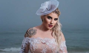 Após ser vítima de site pornô, Mulher de Muralha posa vestida de noiva