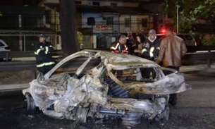 Comissário de bordo morre carbonizado em acidente na Bandeirantes 