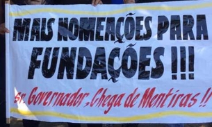 Em Manaus, aprovados em concurso da Susam fecham avenida e exigem nomeação 