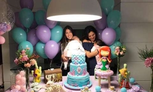 Bruno Gissoni e Felipe Simas fazem festa para comemorar mesversário das filhas