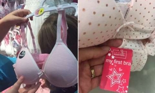Loja causa revolta por vender sutiãs com enchimento para meninas de 7 anos 