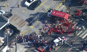 Vídeo chocante mostra momento em que caminhão tomba e mata criança em São Paulo