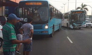 9 pessoas ficam feridas em colisão entre dois ônibus e carro em Manaus