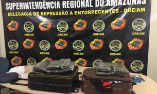 Dupla é presa ao tentar embarcar com 10 kg de drogas em aeroporto de Manaus