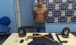 Jovem é preso e comparsas fogem após suposto assalto a mototaxista em Manaus