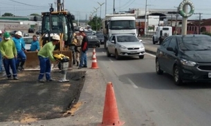 Obra de reparo em adutora é adiado e avenidas são liberadas em Manaus