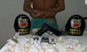 Adolescente denunciado é apreendido com drogas e arma de brinquedo em Manaus