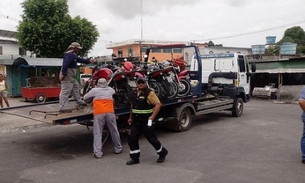 Operação apreende 20 mototáxis clandestinos em Manaus