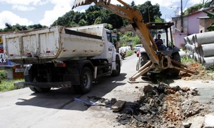 Prefeitura inicia obra de drenagem para conter alagamentos em Manaus